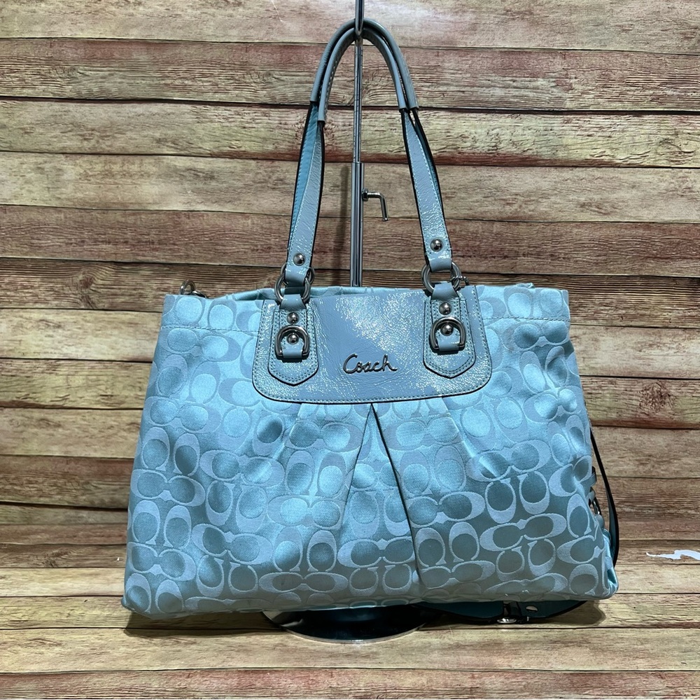 Coach Blue Signature Ashley Shoulder Bag